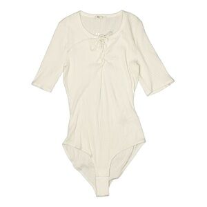 Madewell Cream Ribbed Bodysuit